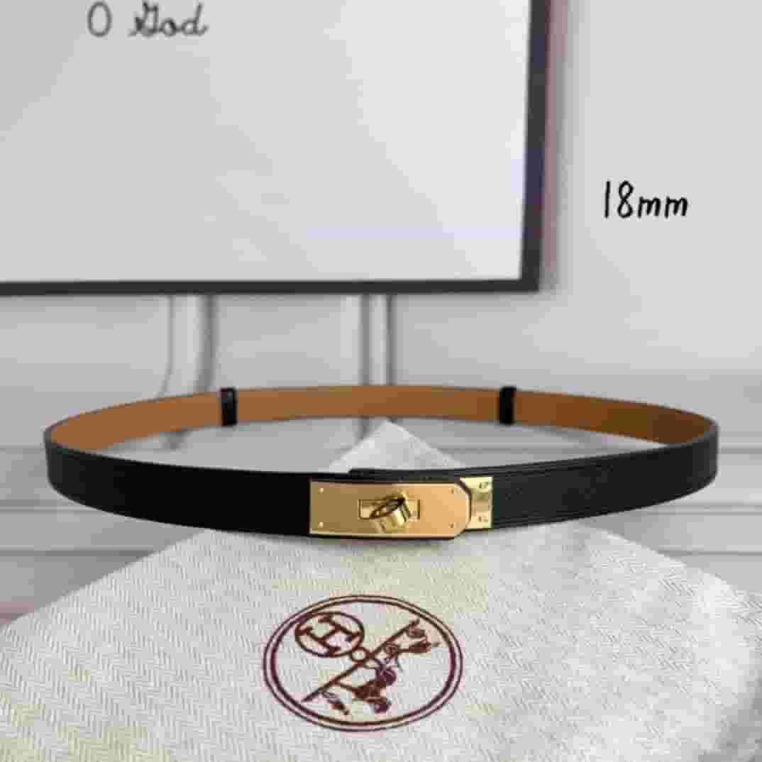 Yupoo Hermes Belt  Kelly 1.8Cm Reversible Black - Main Preview