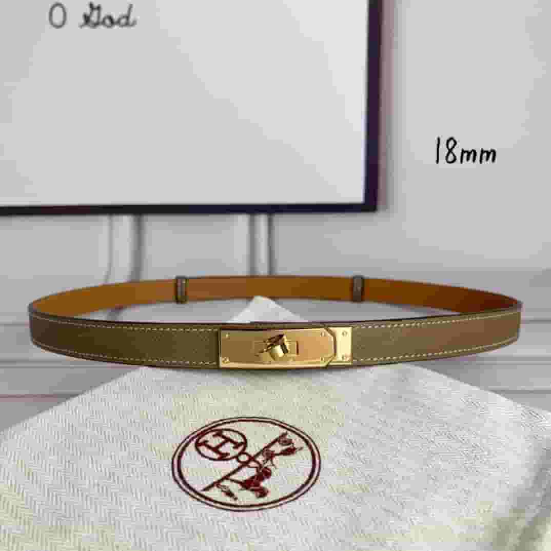 Yupoo Hermes Belt  Kelly 1.8Cm Reversible Camel Color - Main Preview