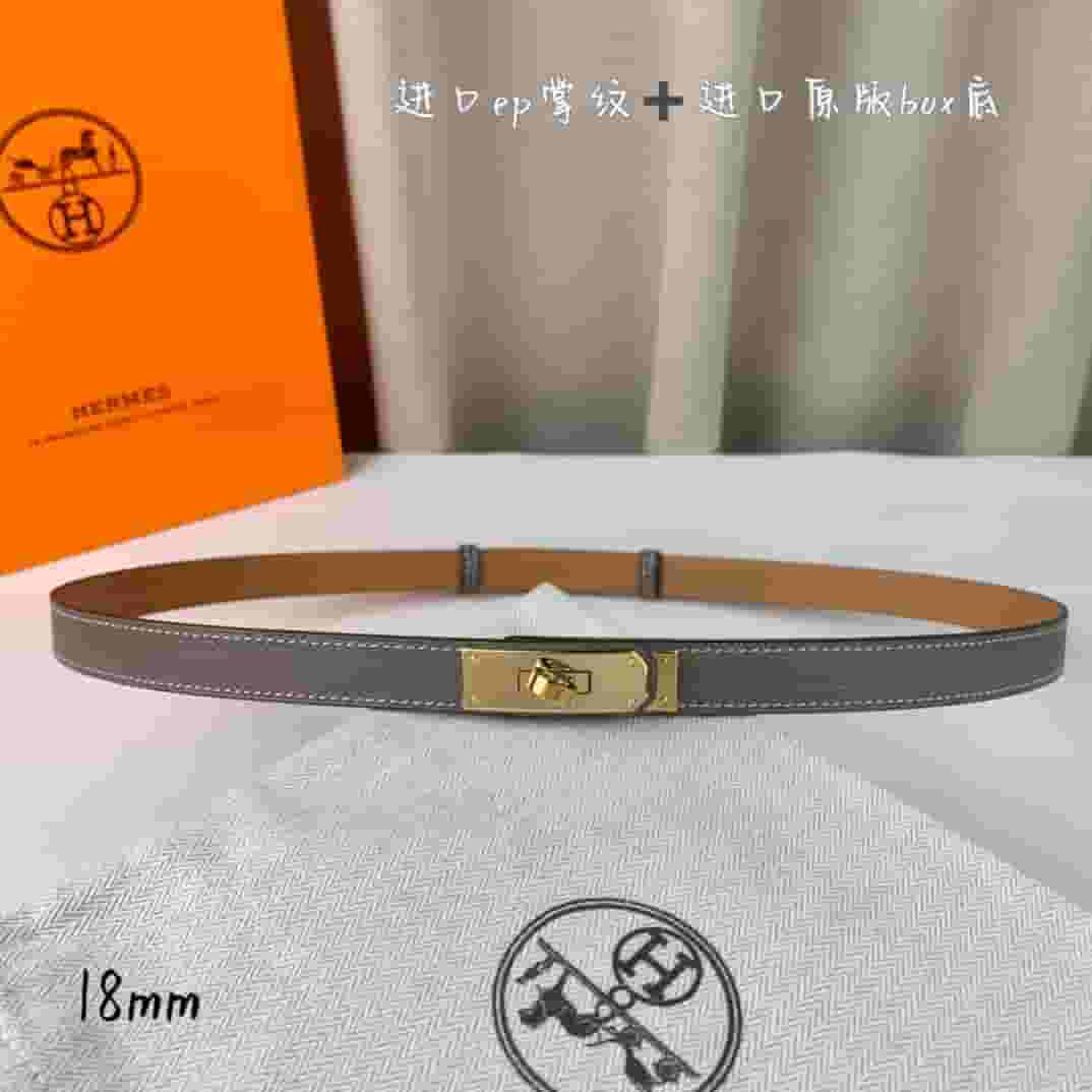Yupoo Hermes Belt  Kelly 1.8Cm Reversible Grey - Main Preview