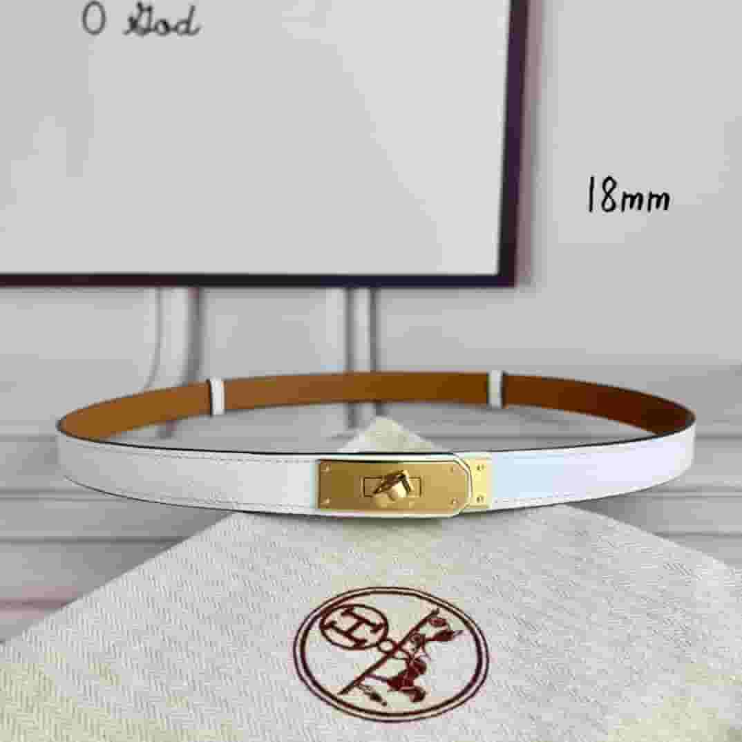 Yupoo Hermes Belt  Kelly 1.8Cm Reversible White - Main Preview