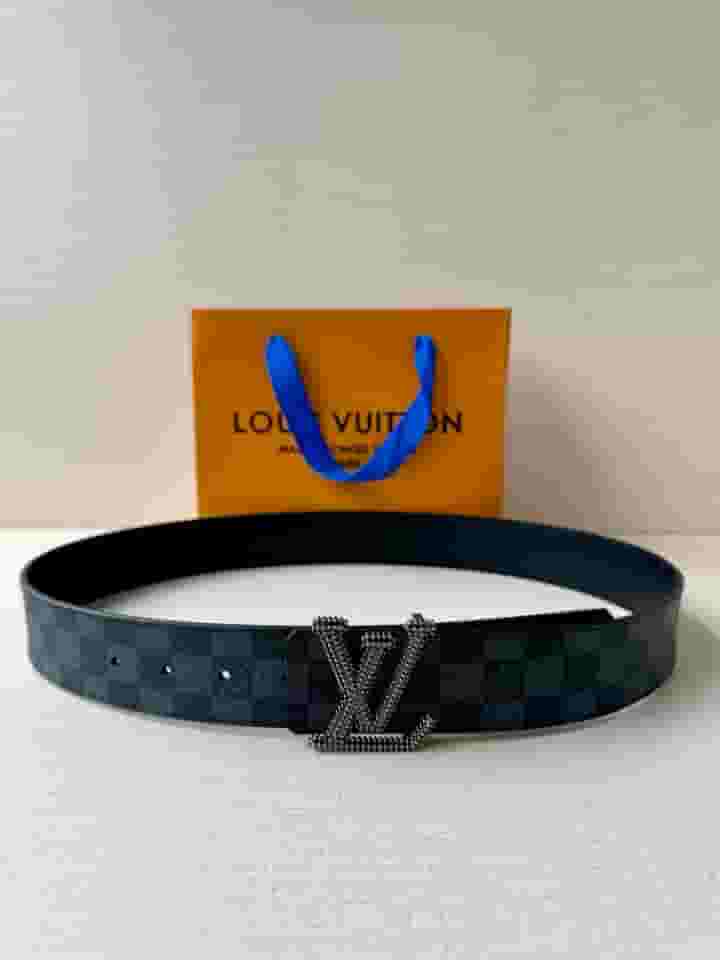 Lv Initiales Studs Reversible Belt 4.0Cm Yupoo Belt Black - Main Preview