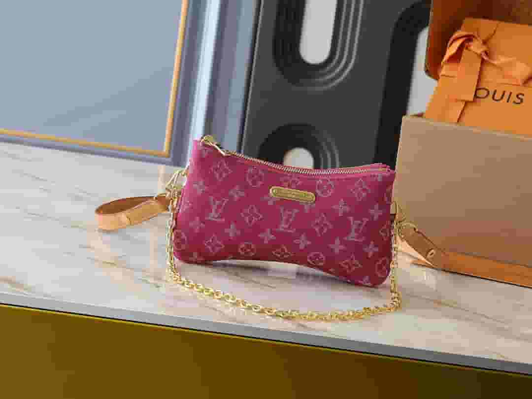 Yupoo Lv Liv Pochette Pink Monogram Denim Bag M14159 - Main Preview