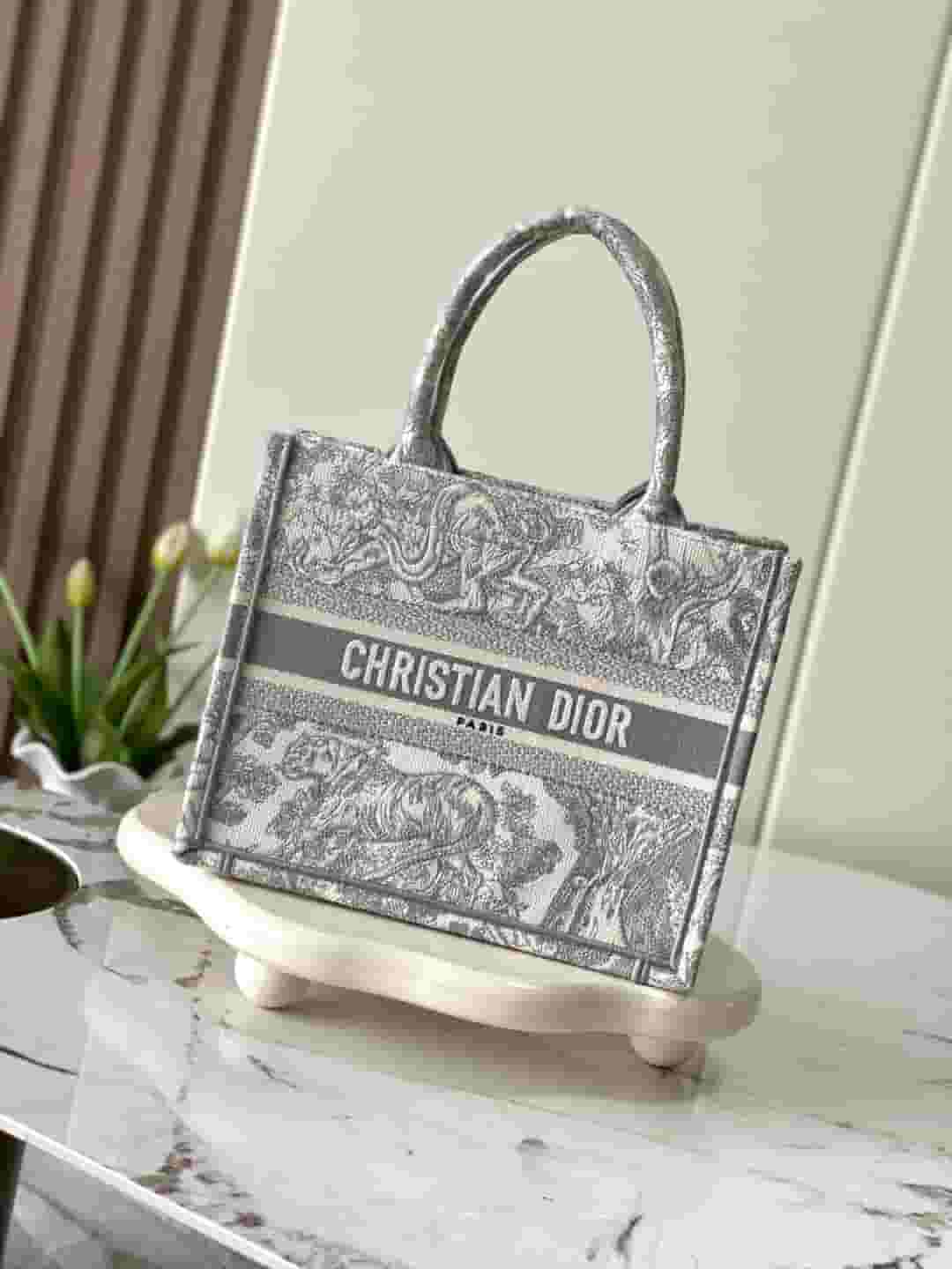 Yupoo Dior Book Tote Mini Grey Oblique Bag - Main Preview