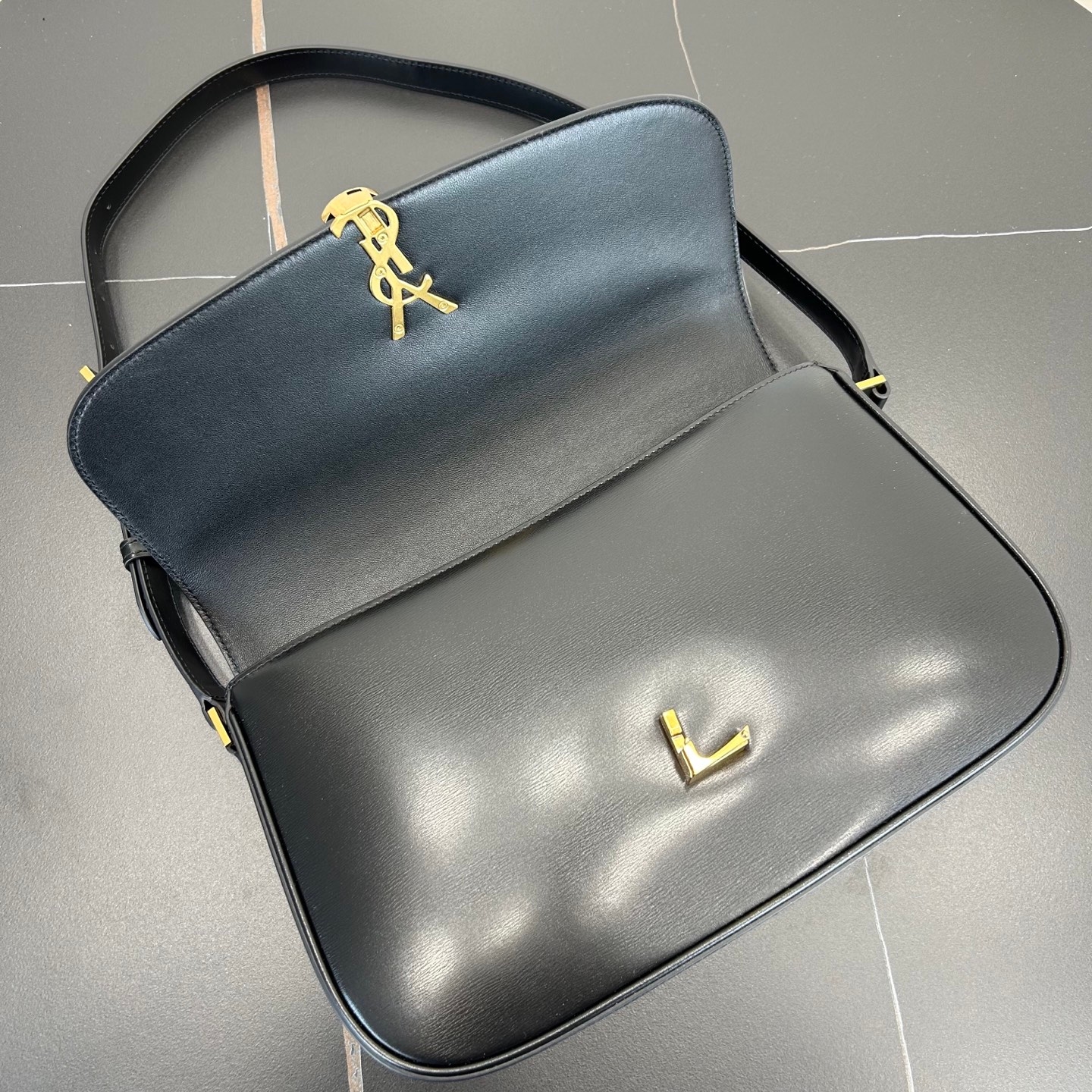 Yupoo  Saint Laurent Solferino Large Box Leather Black image 7