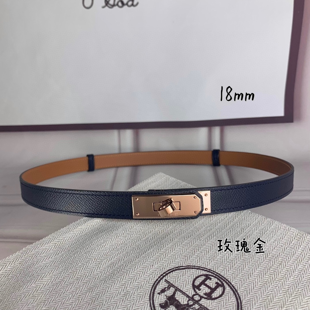 Yupoo Hermes Belt  Kelly 1.8Cm Reversible Belt image 2