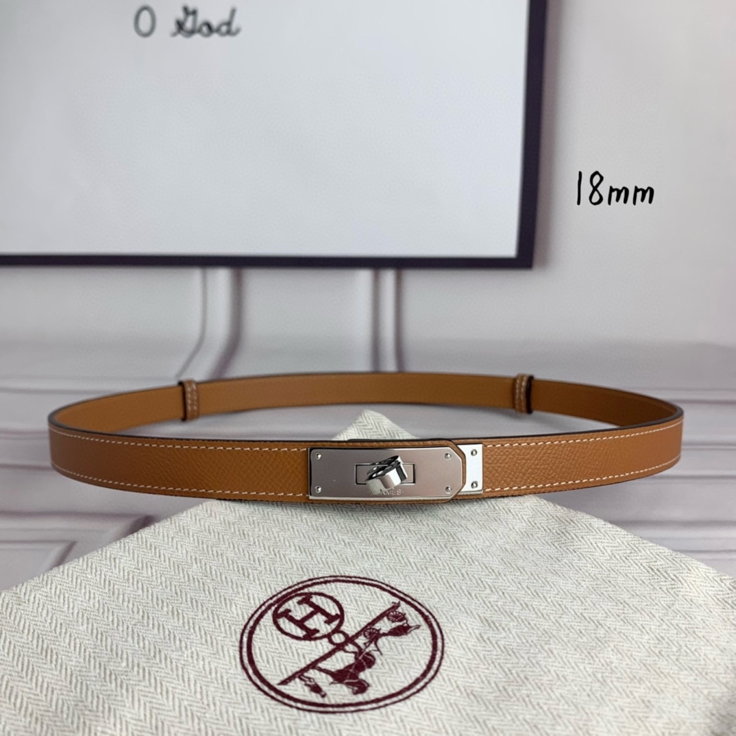 Yupoo Hermes Belt  Kelly 1.8Cm Reversible Brown image 3