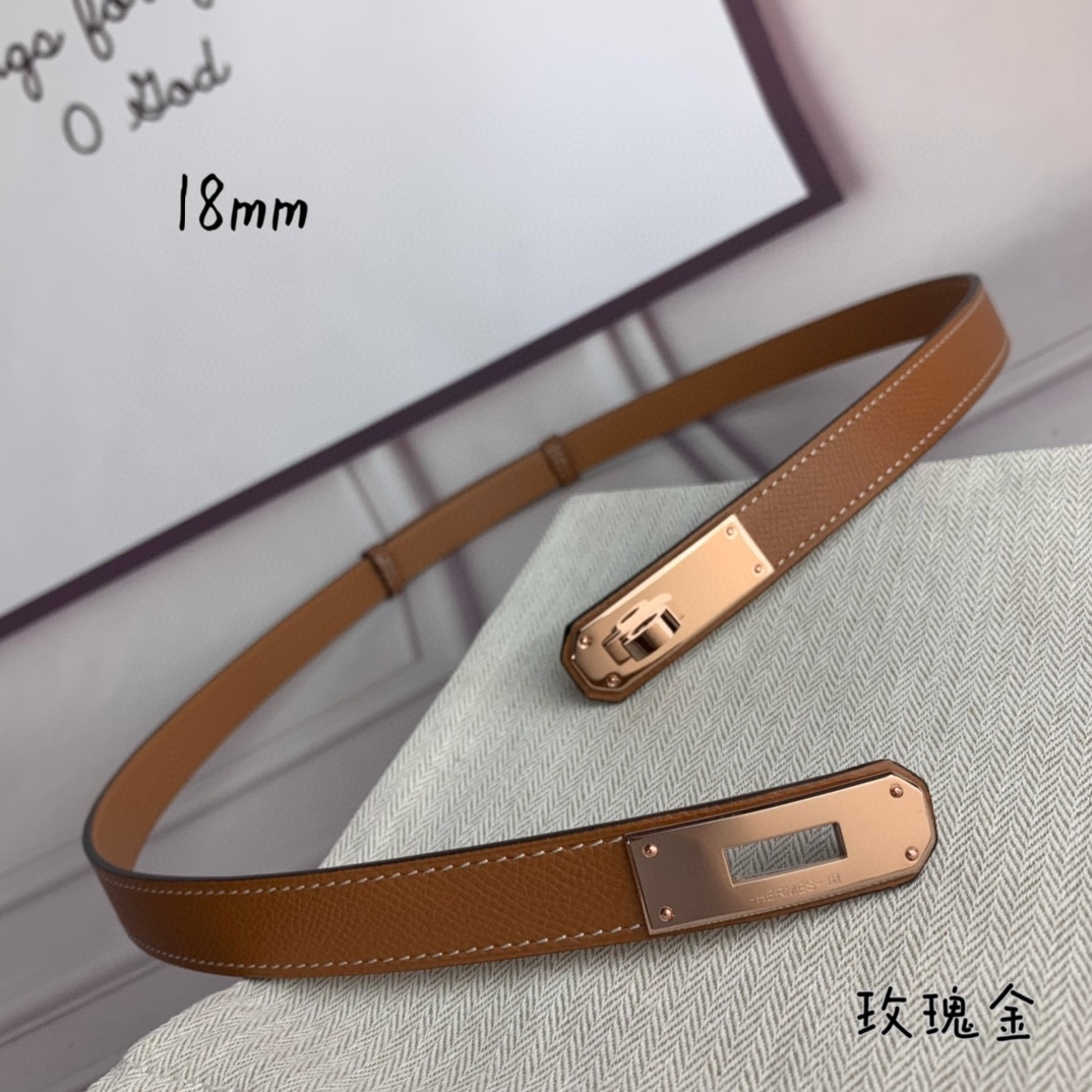 Yupoo Hermes Belt  Kelly 1.8Cm Reversible Brown image 5
