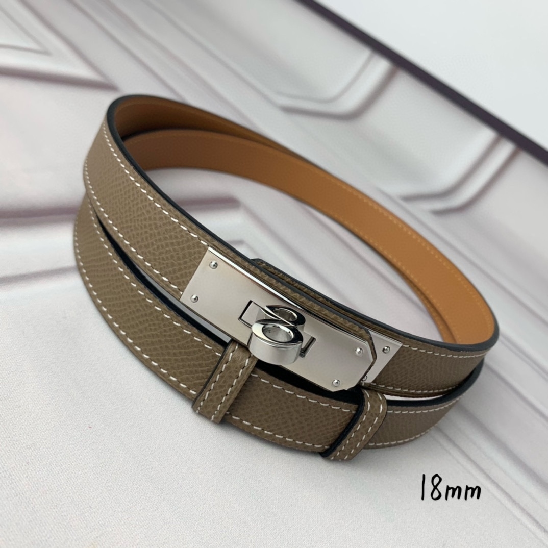 Yupoo Hermes Belt  Kelly 1.8Cm Reversible Camel Color image 6