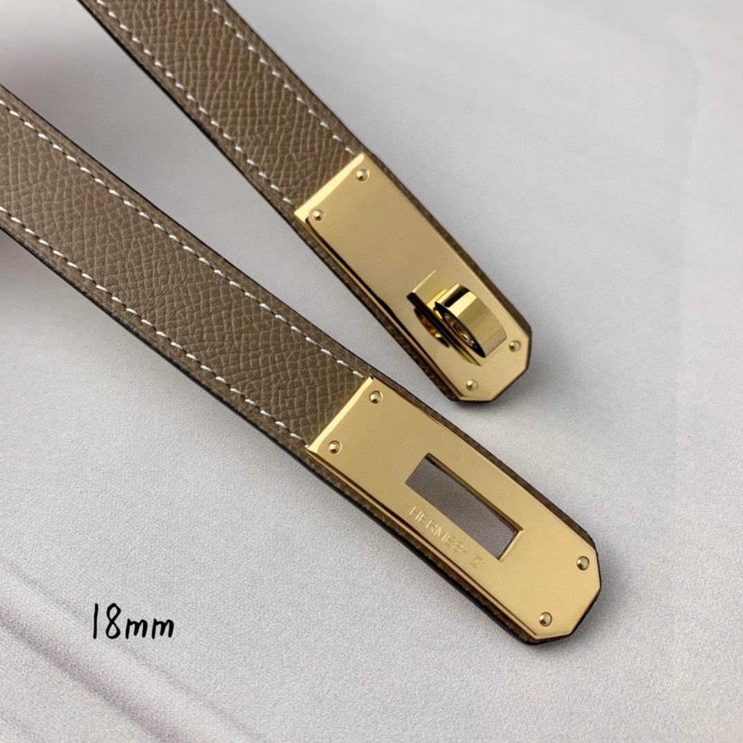Yupoo Hermes Belt  Kelly 1.8Cm Reversible Camel Color image 7