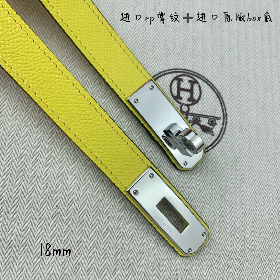 Yupoo Hermes Belt  Kelly 1.8Cm Reversible Gold image 8