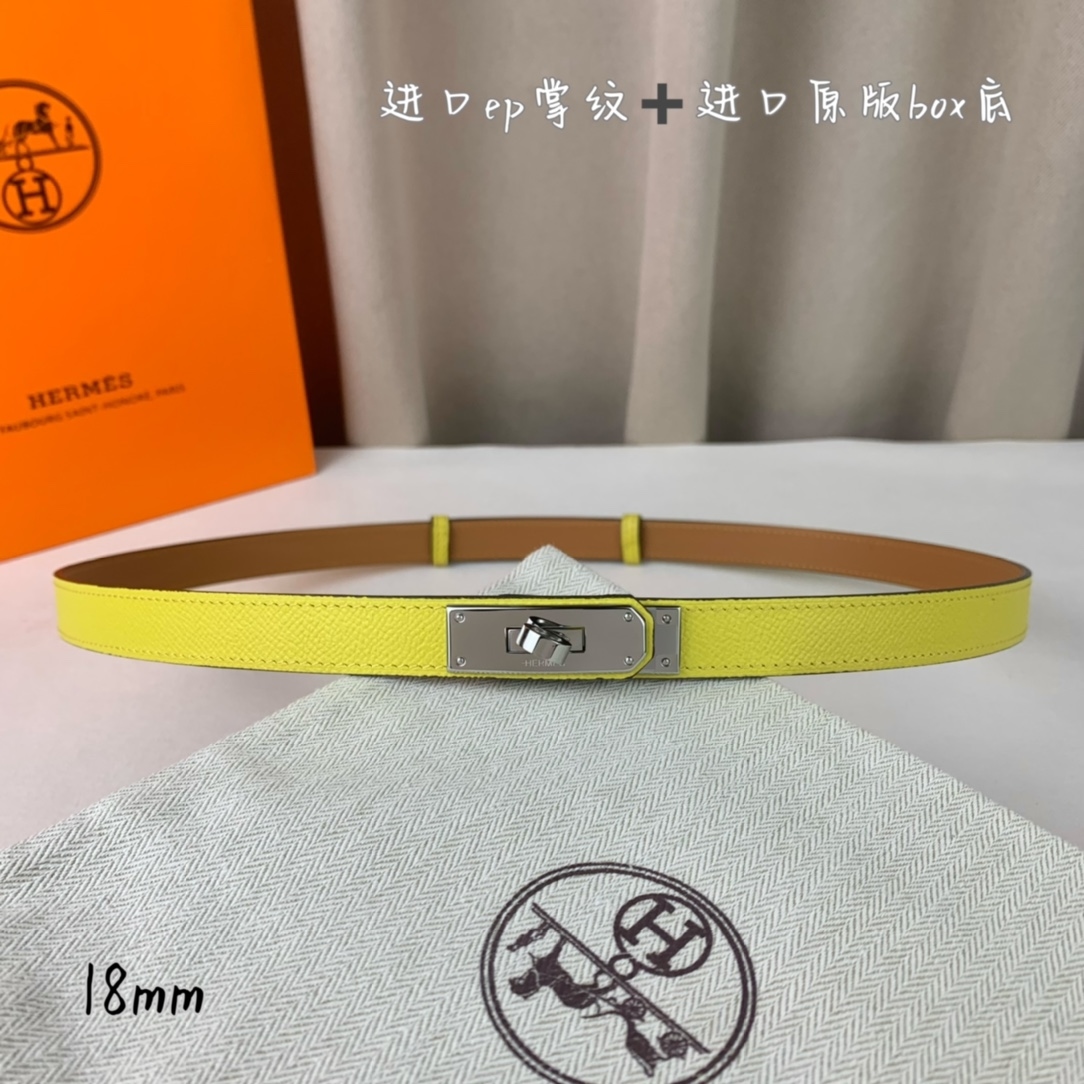 Yupoo Hermes Belt  Kelly 1.8Cm Reversible Gold image 2