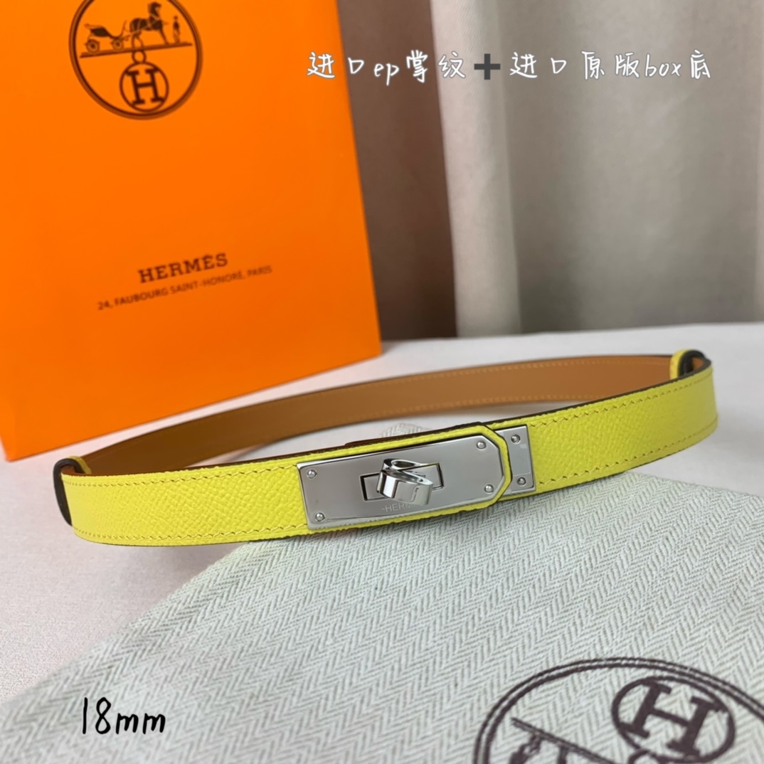 Yupoo Hermes Belt  Kelly 1.8Cm Reversible Gold image 6