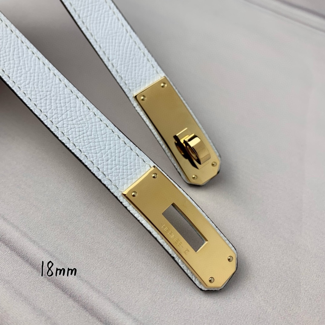 Yupoo Hermes Belt  Kelly 1.8Cm Reversible White image 7