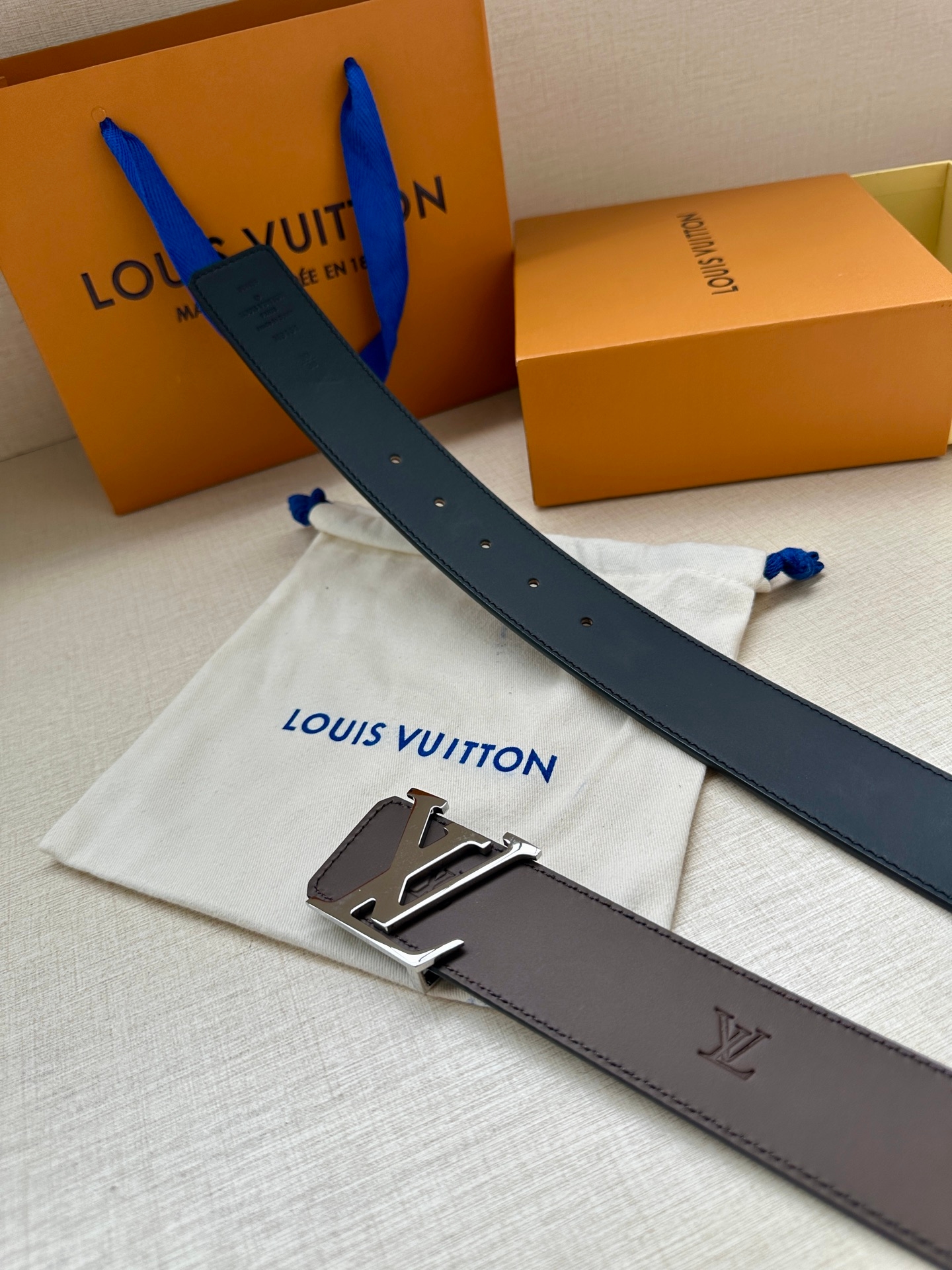 Lv Initiales Blason 40Mm Belt Yupoo Lv Belt Brown image 9