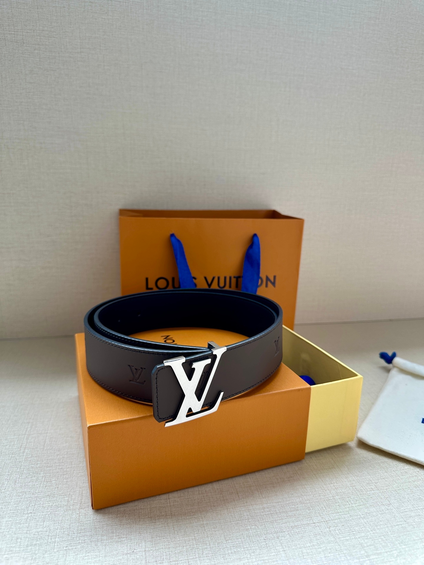 Lv Initiales Blason 40Mm Belt Yupoo Lv Belt Brown image 6
