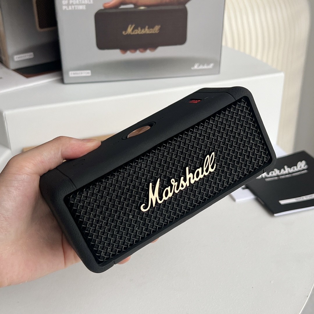 Black And Gold Marshall Emberton Marshall Bluetooth Speaker image 6
