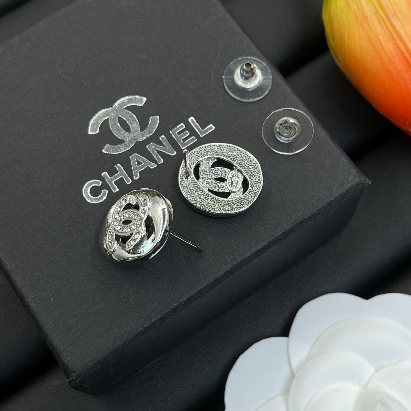Chanel Stud Earrings Yupoo Jewelry Silver 002 image 4