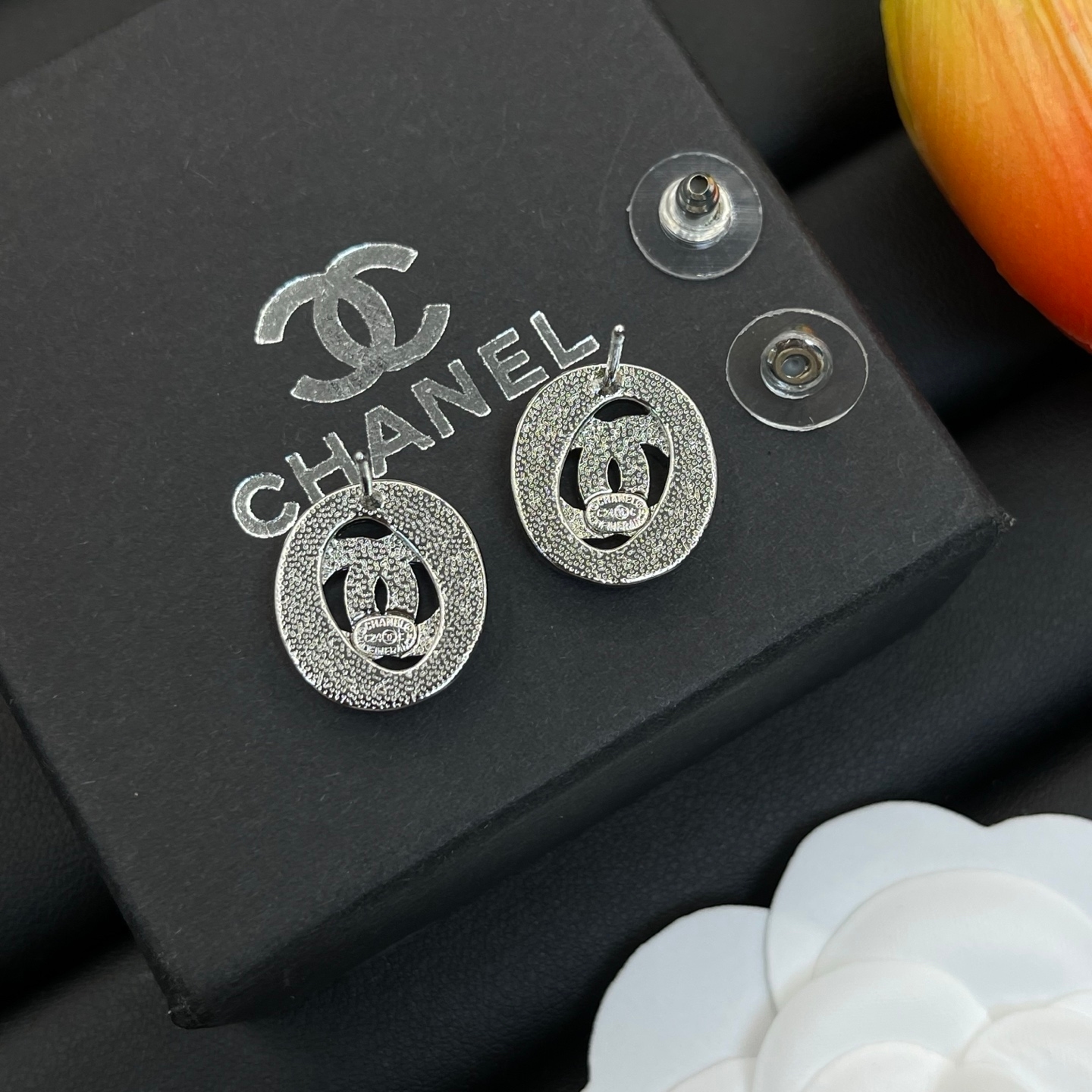 Chanel Stud Earrings Yupoo Jewelry Silver 002 image 5