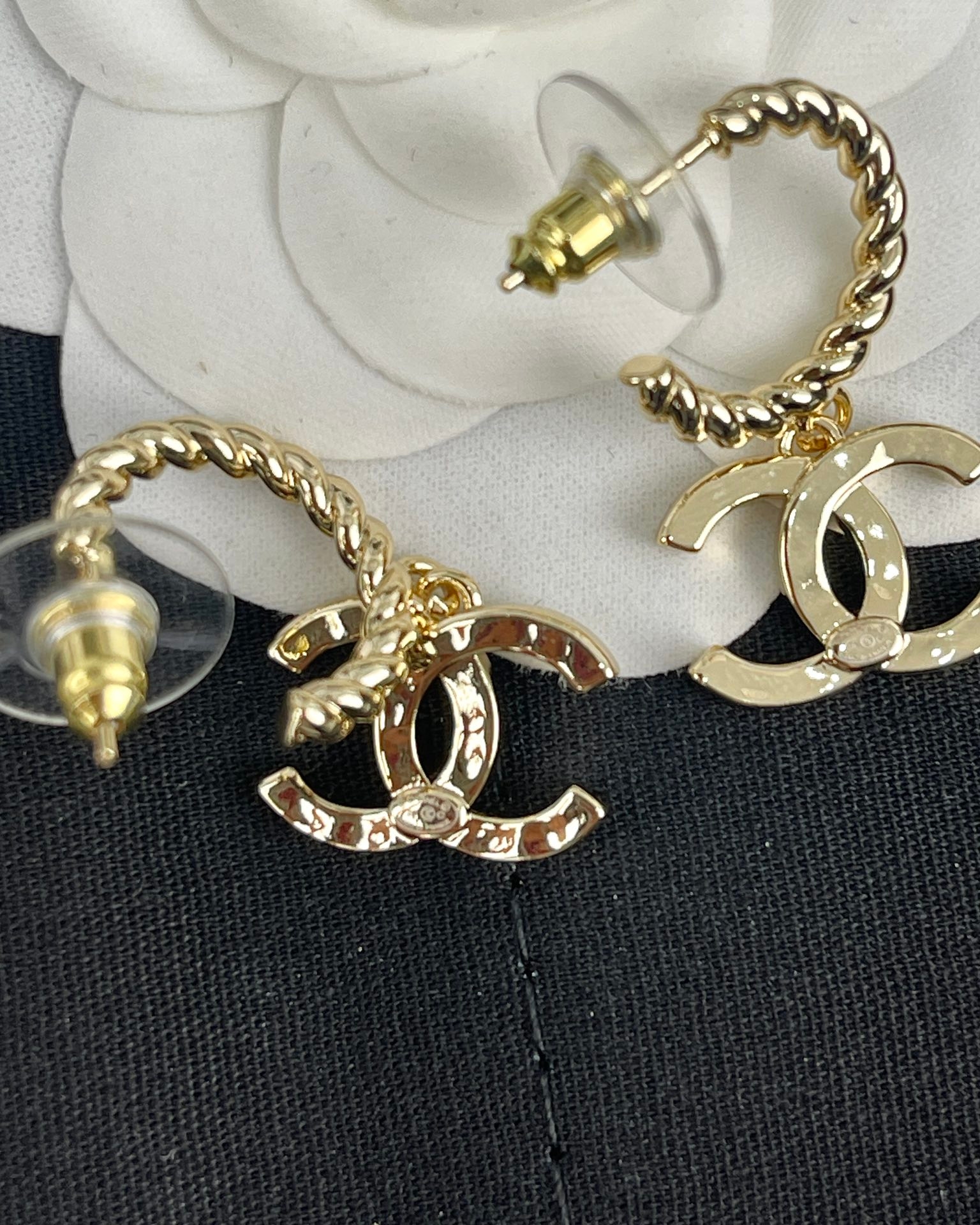 Chanel Double C Stud Earrings Yupoo Jewelry Silver And Gold image 9