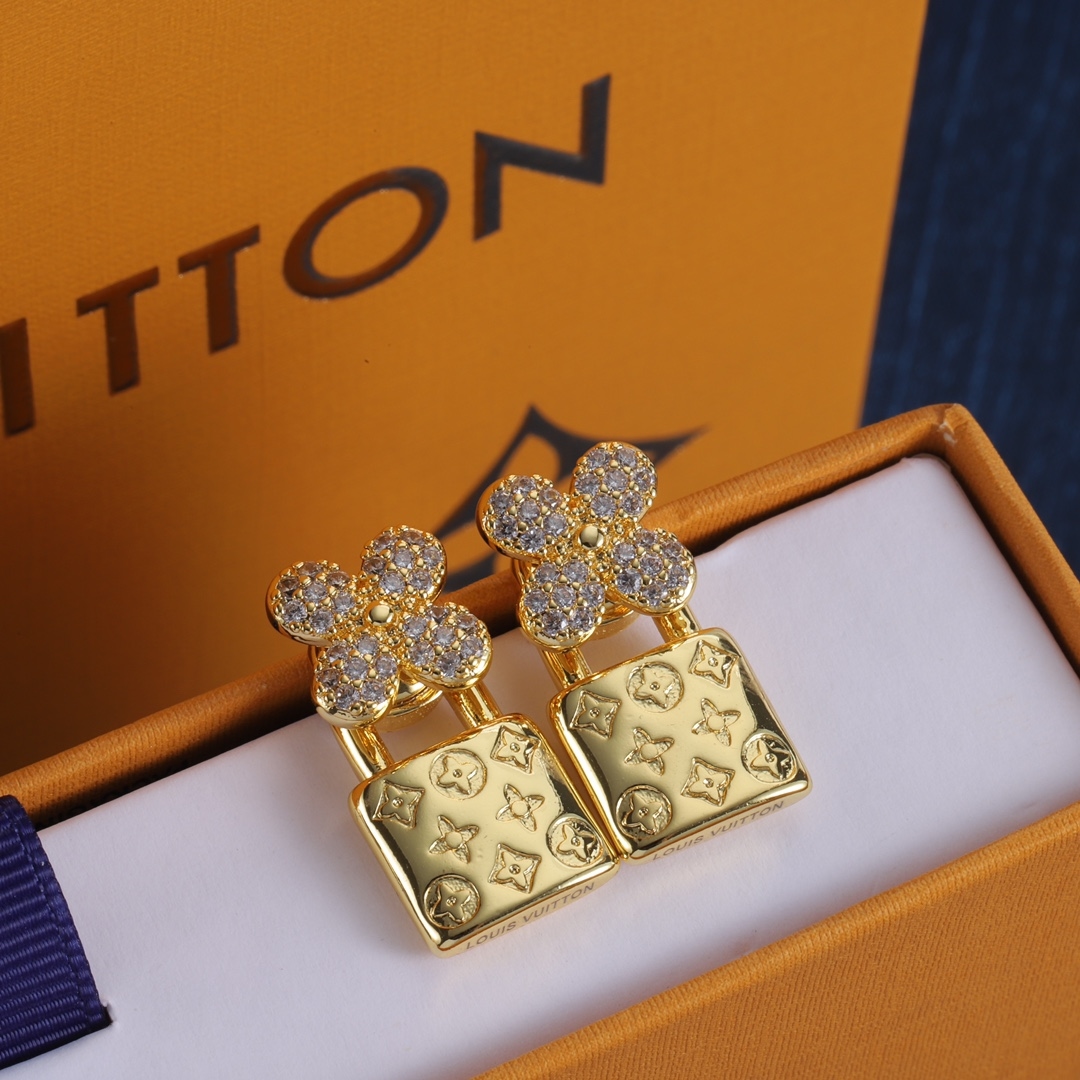 Louis Vuitton Stud Earrings Yupoo Lv Jewelry Gold Silver image 6