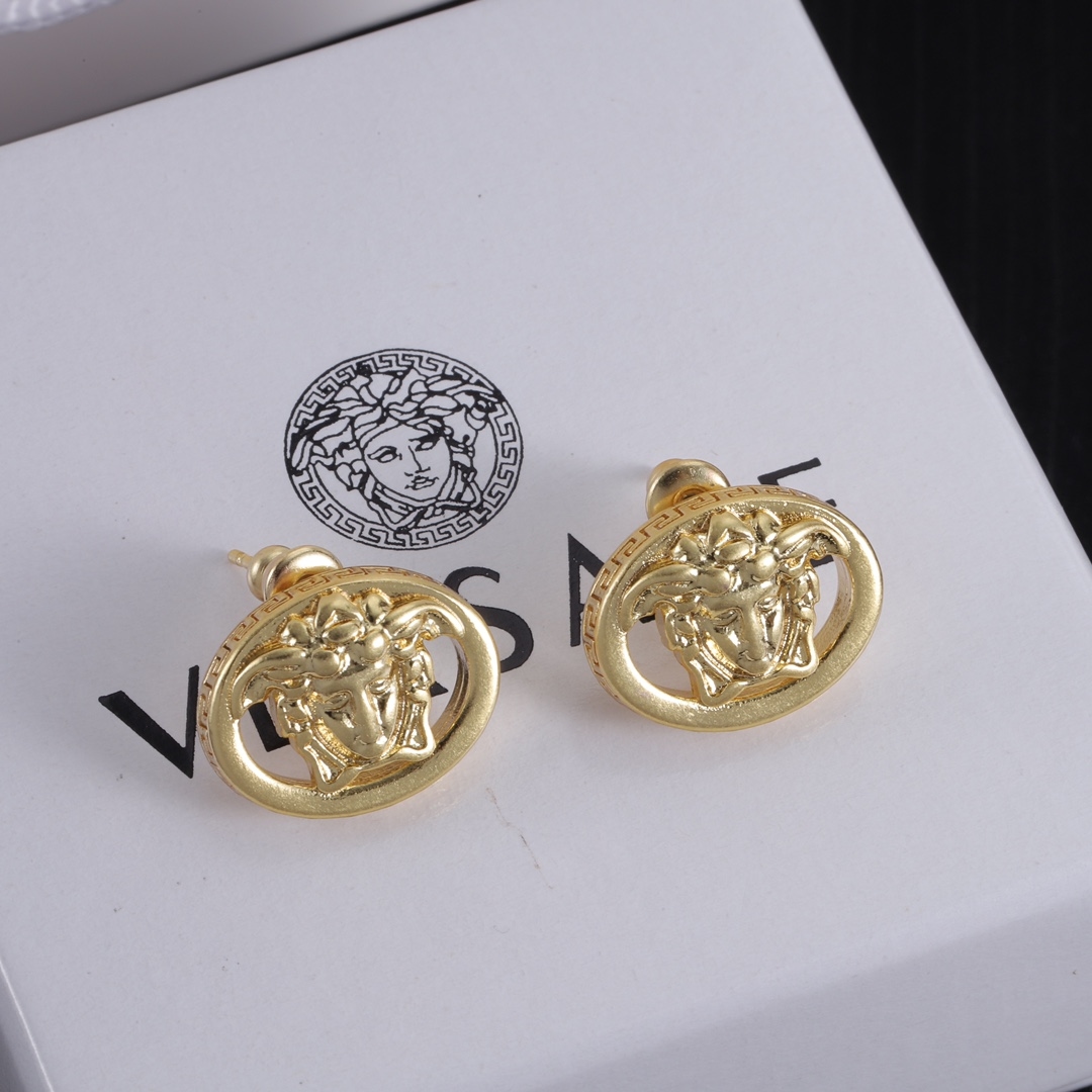 Versace Stud Earrings Yupoo Jewelry Gold image 5