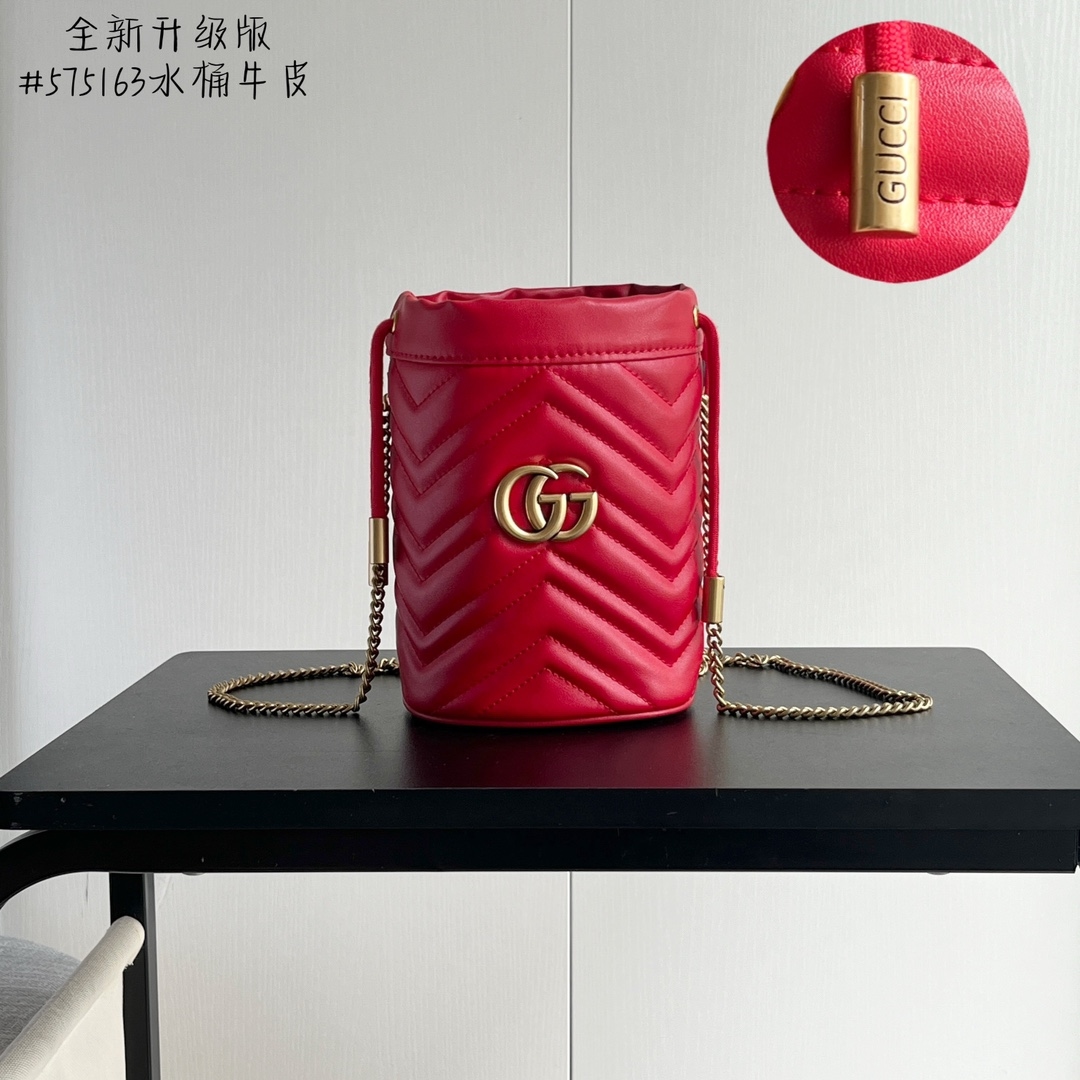 Yupoo Gucci Cowhide Red Crossbody Bag Best Quality - 575163 image 1