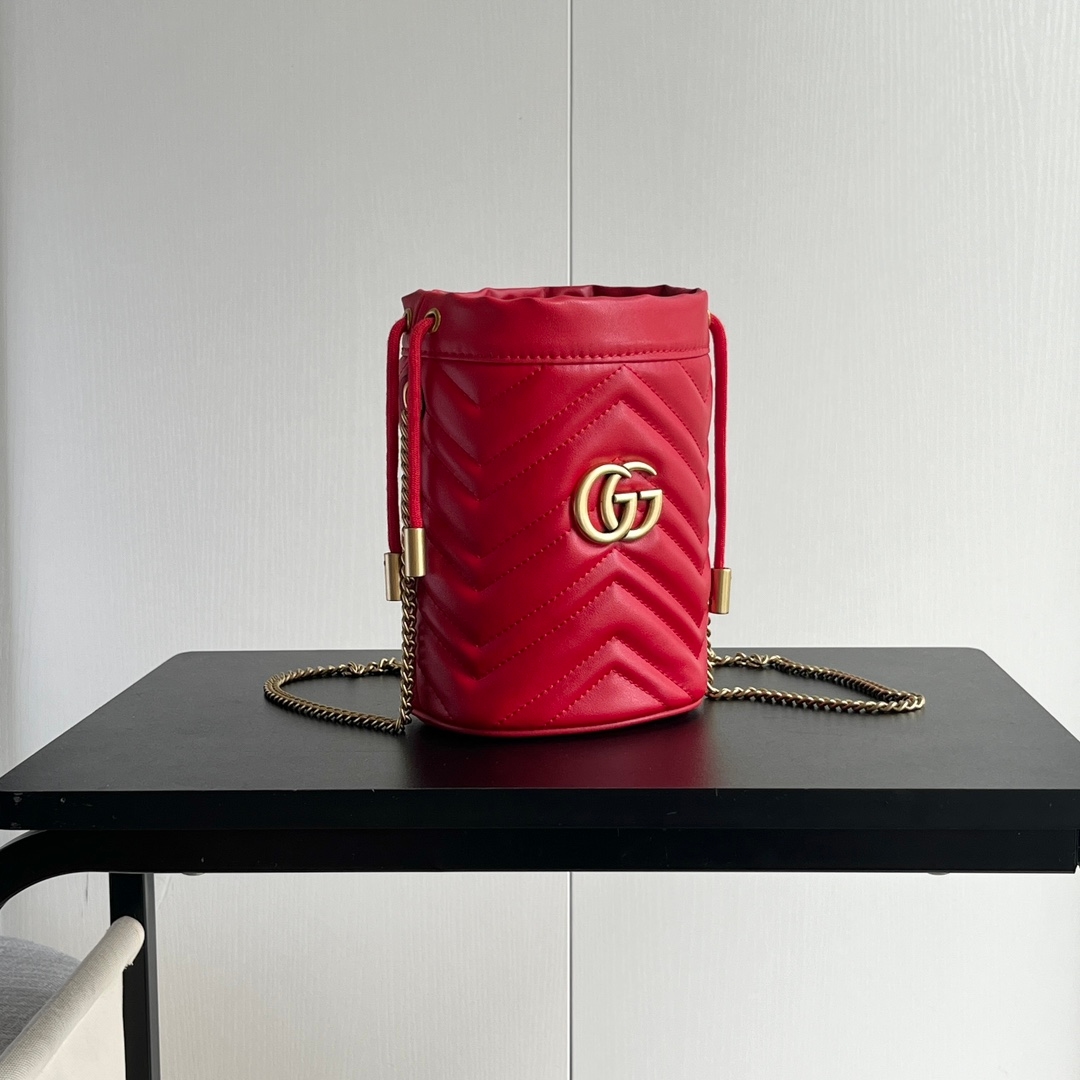 Yupoo Gucci Cowhide Red Crossbody Bag Best Quality - 575163 image 2