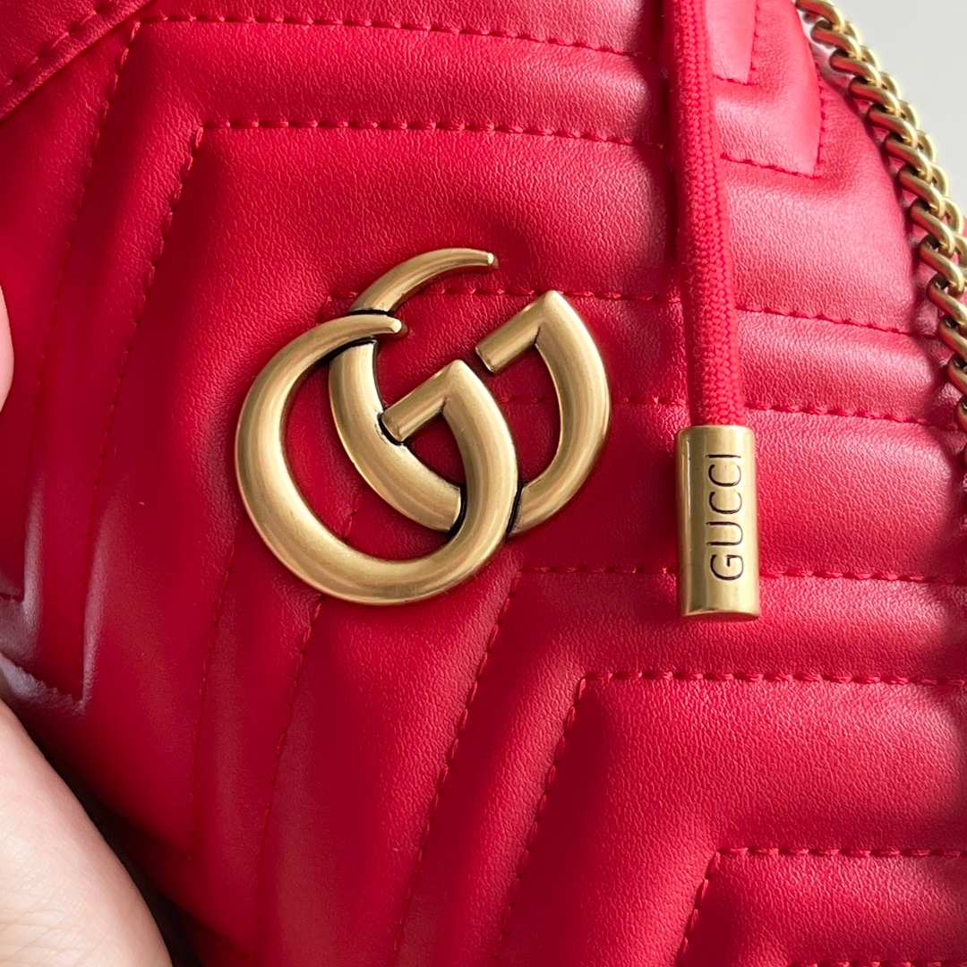 Yupoo Gucci Cowhide Red Crossbody Bag Best Quality - 575163 image 6