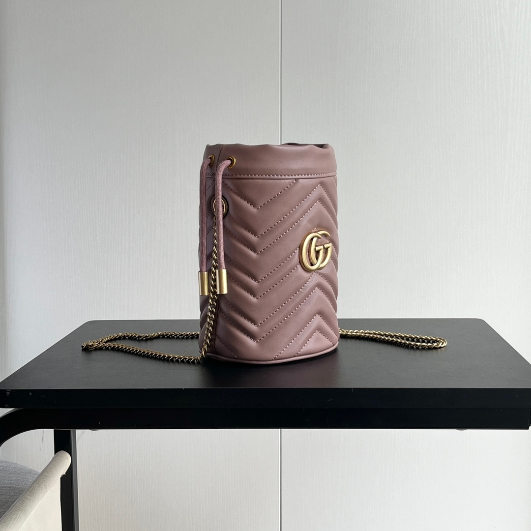 Yupoo Gucci Cowhide Pink Crossbody Bag Best Quality - 575163 image 2