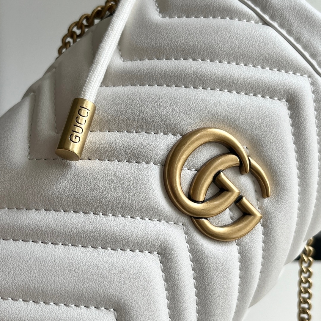 Yupoo Gucci Cowhide White Crossbody Bag Best Quality - 575163 image 6
