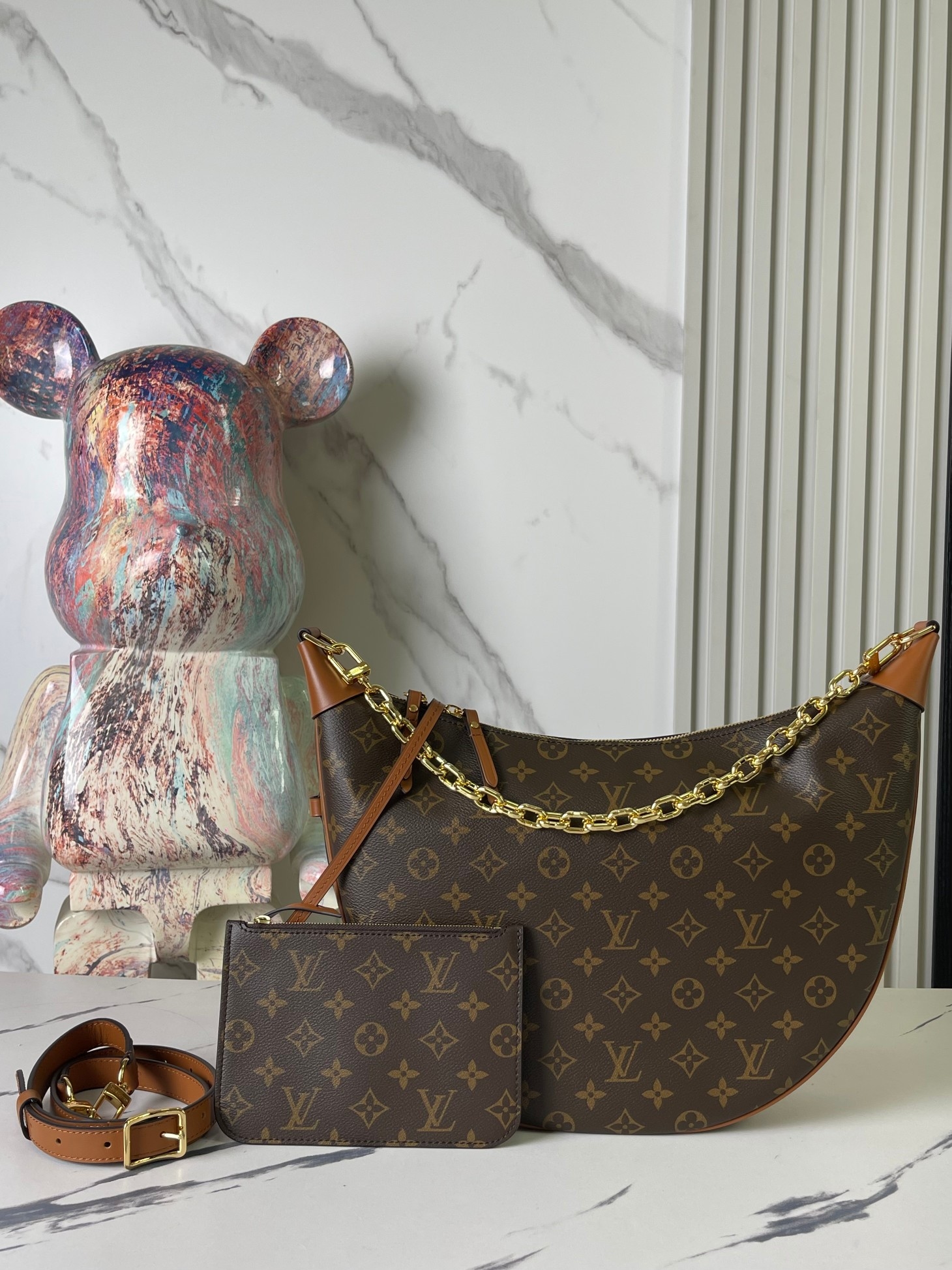Yupoo bags: LV Marel Moon Bag - Vintage Monogram & Yellow Accents 🌙 image 1