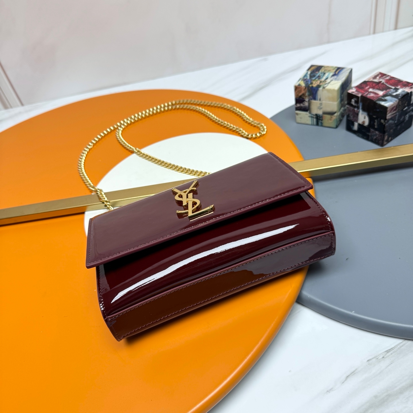Yupoo Ysl | Classic Check Pattern Phone Crossbody Bag👛 image 2