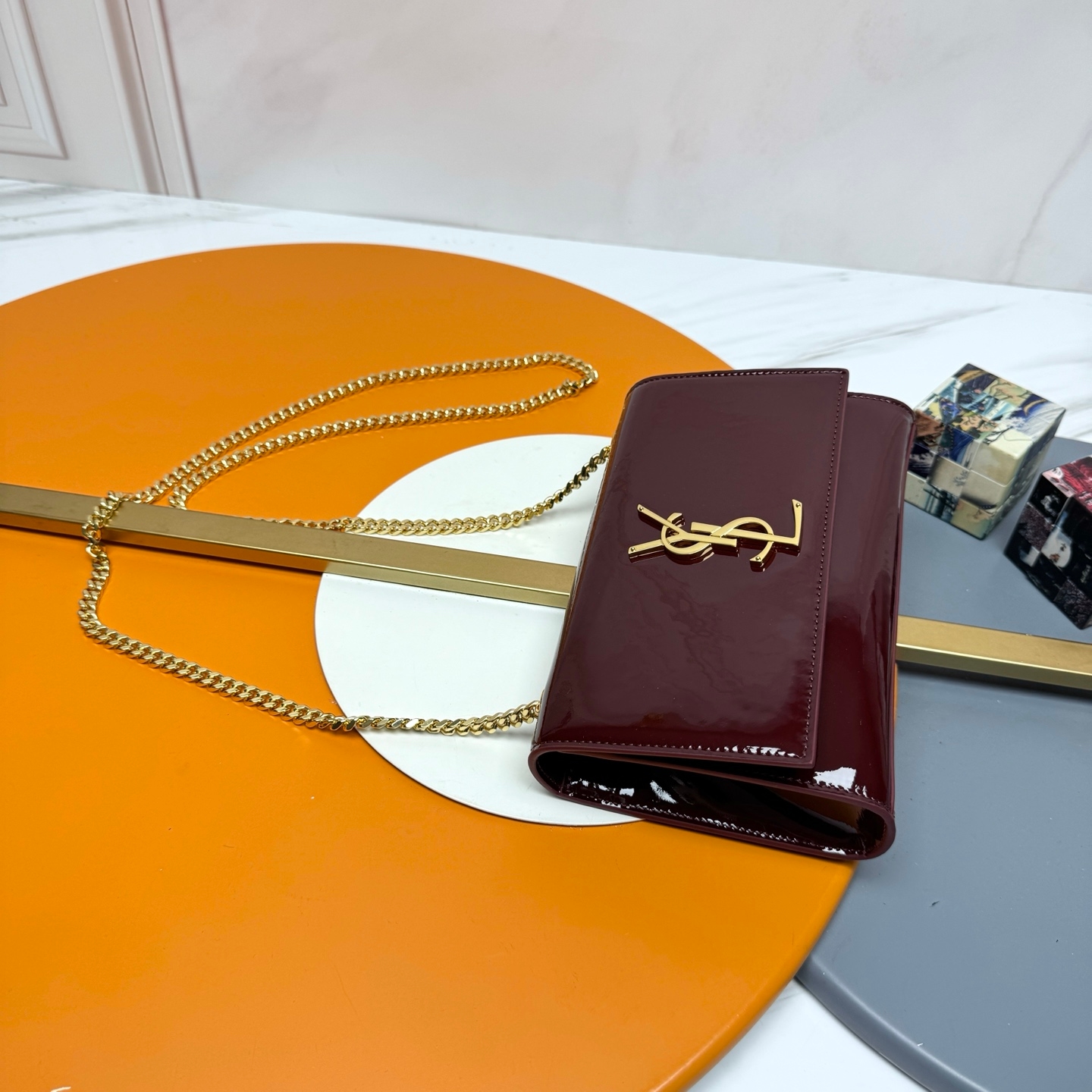 Yupoo Ysl | Classic Check Pattern Phone Crossbody Bag👛 image 3