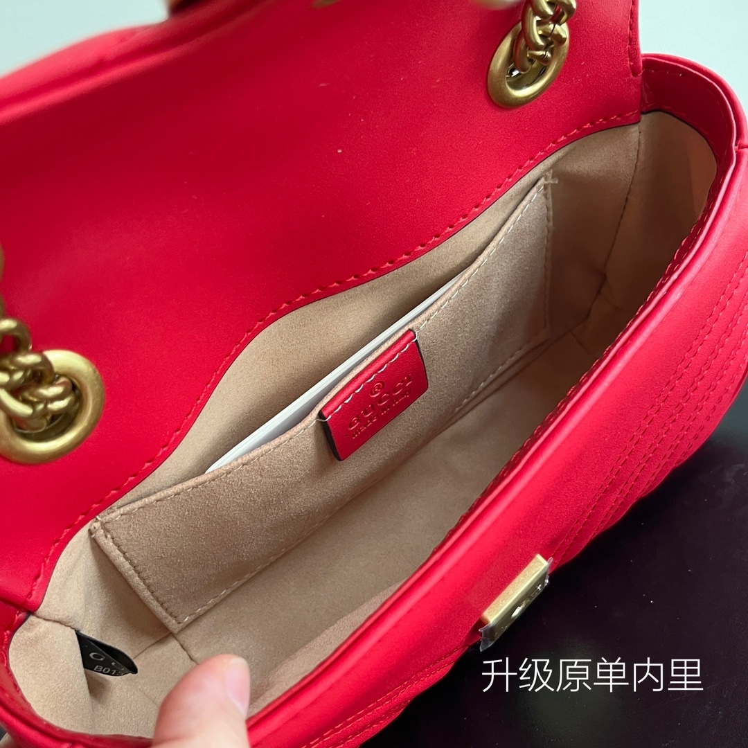 Yupoo Lv Upgraded Gg Marmont Mini Bag In Red ❤️ image 8