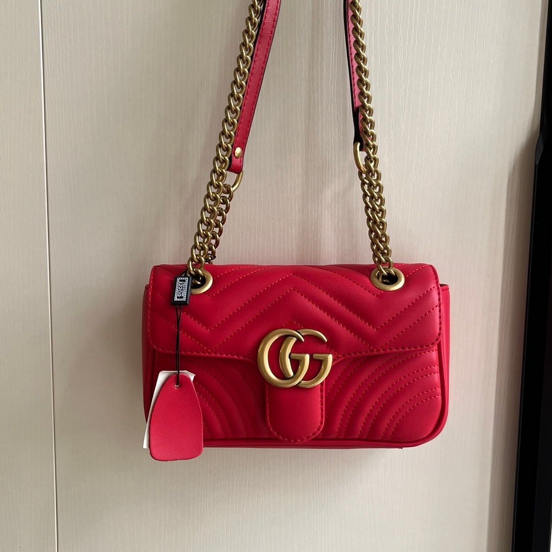 Yupoo Lv Upgraded Gg Marmont Mini Bag In Red ❤️ image 10