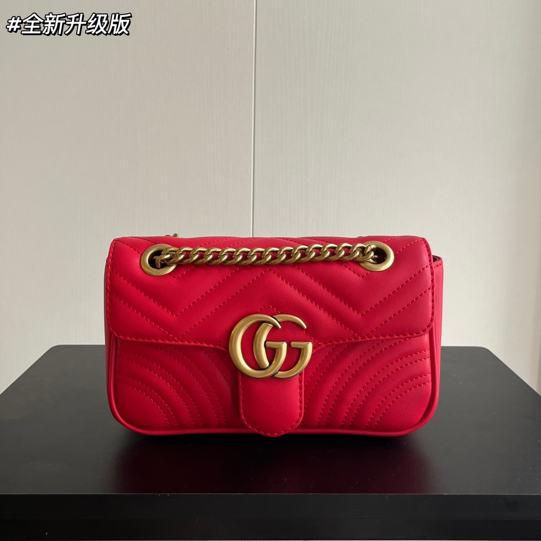 Yupoo Lv Upgraded Gg Marmont Mini Bag In Red ❤️ image 1