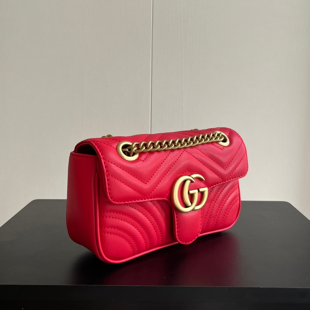 Yupoo Lv Upgraded Gg Marmont Mini Bag In Red ❤️ image 2