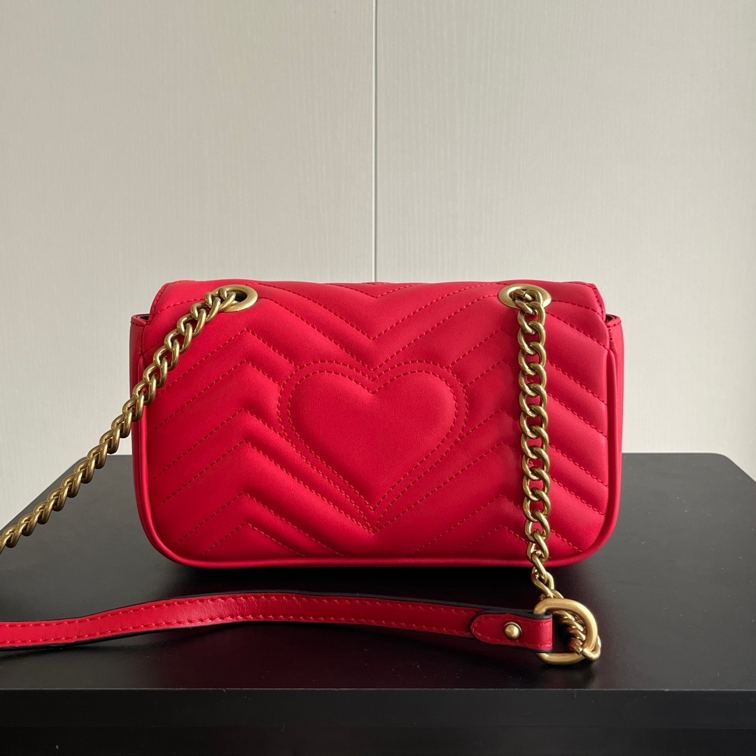 Yupoo Lv Upgraded Gg Marmont Mini Bag In Red ❤️ image 3