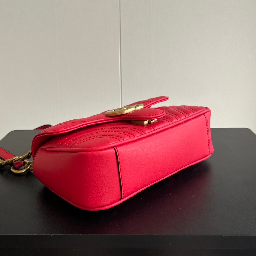 Yupoo Lv Upgraded Gg Marmont Mini Bag In Red ❤️ image 4