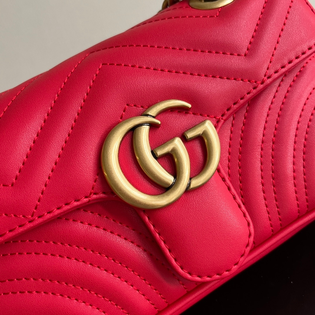 Yupoo Lv Upgraded Gg Marmont Mini Bag In Red ❤️ image 5