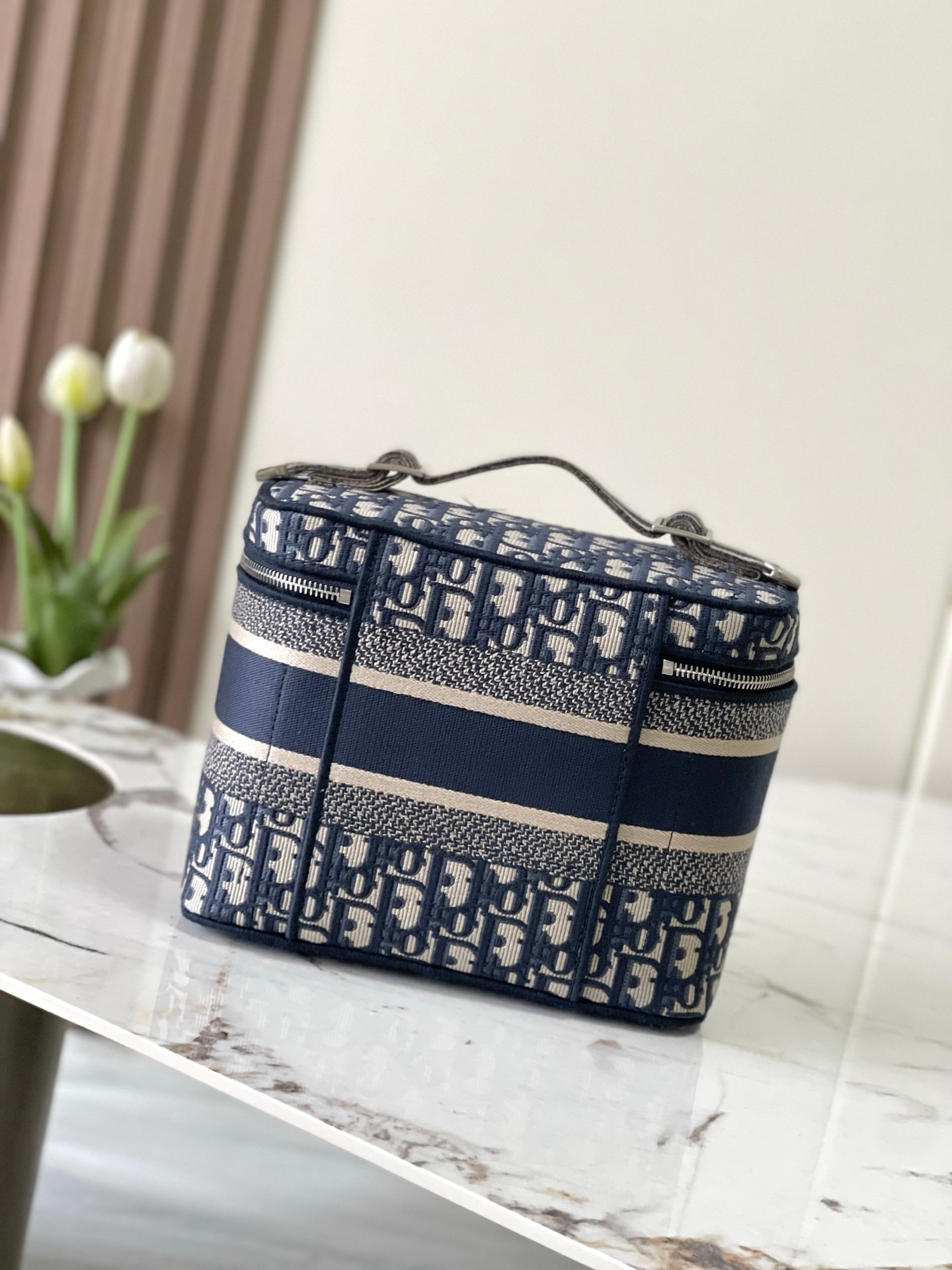 Yupoo Diortravel Vanity Large Blue Oblique Bag image 2
