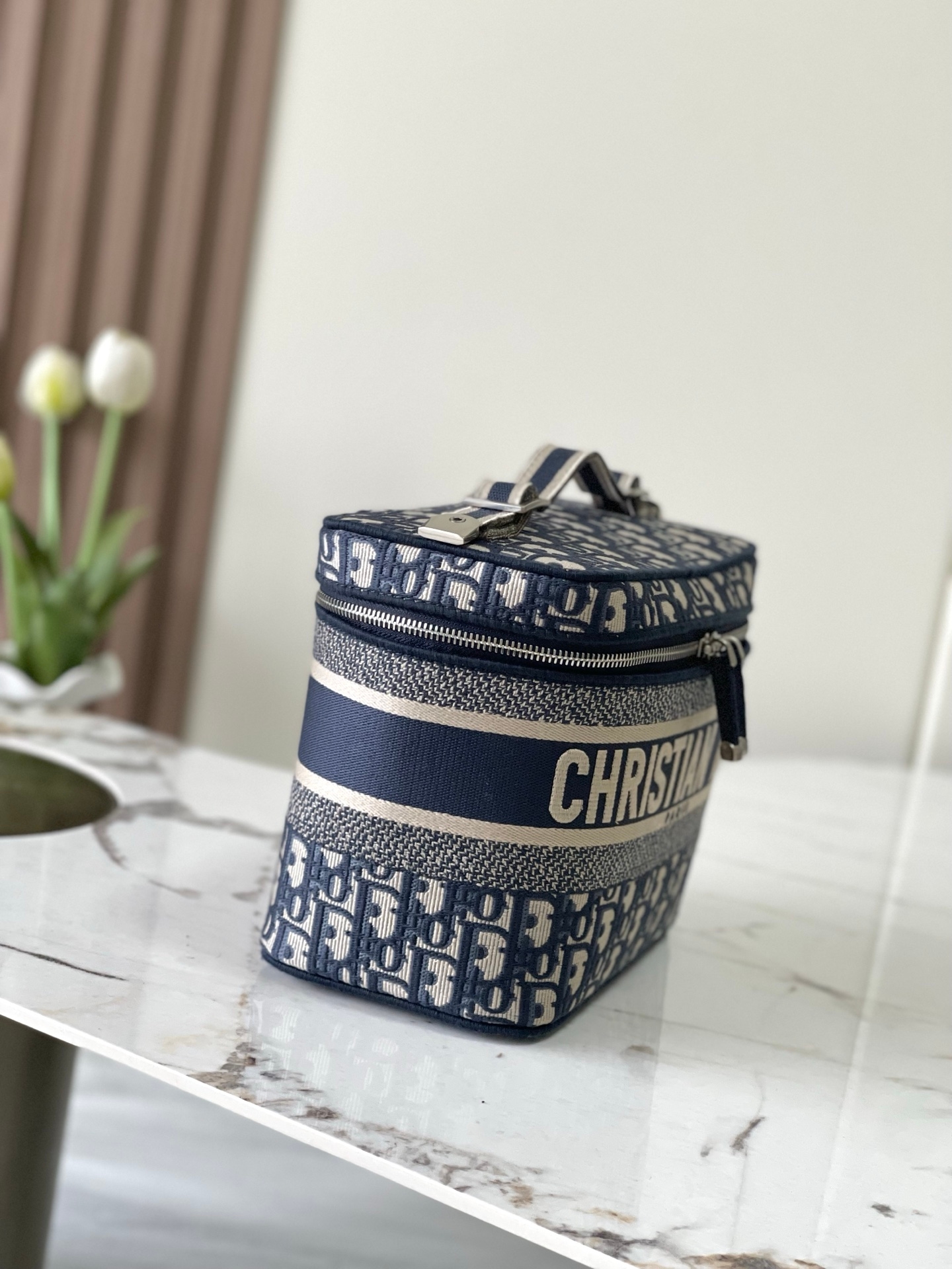 Yupoo Diortravel Vanity Large Blue Oblique Bag image 3