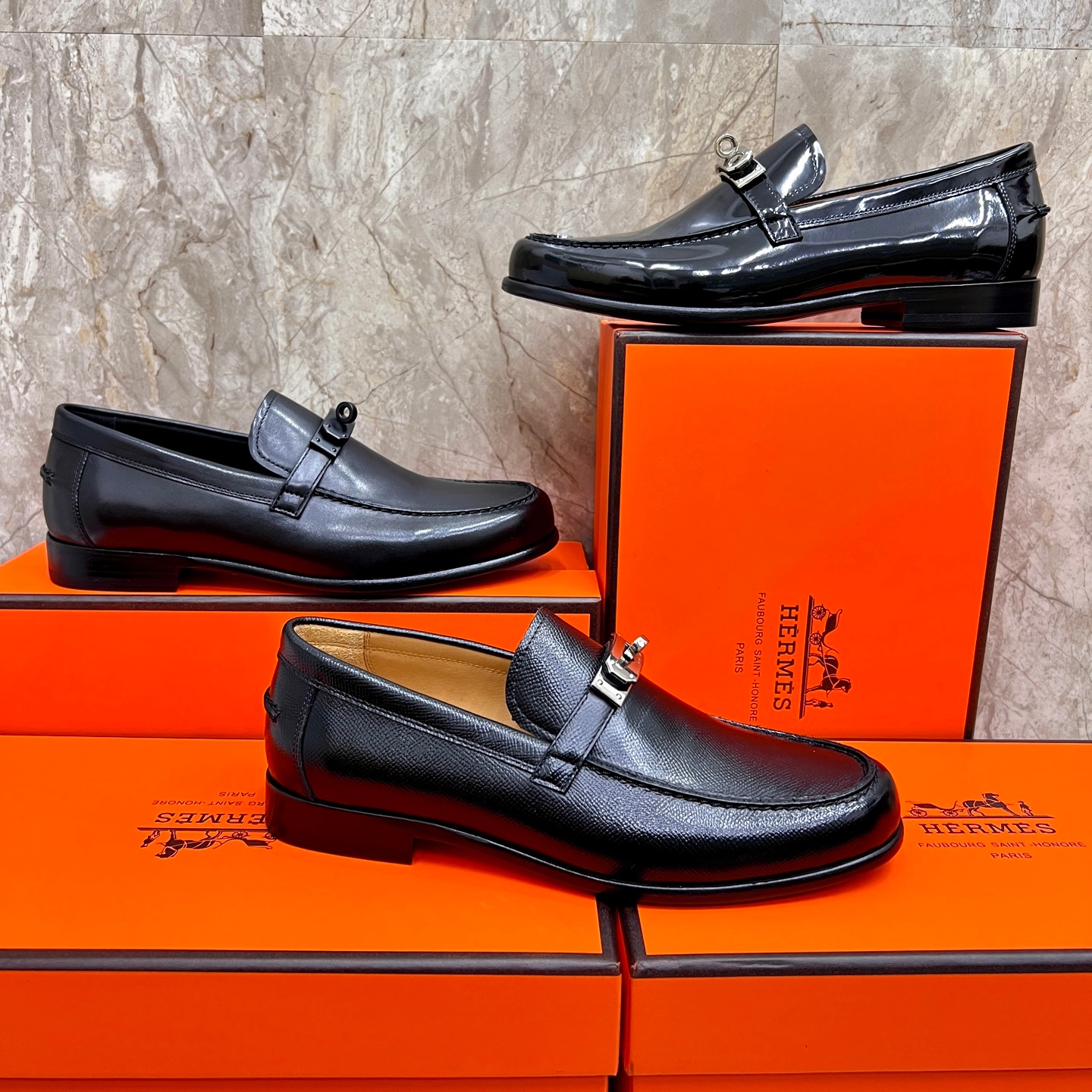 Yupoo Shoes: Hermès-Style Giovanni Loafers - Luxury Slip-On Dress Shoes image 9
