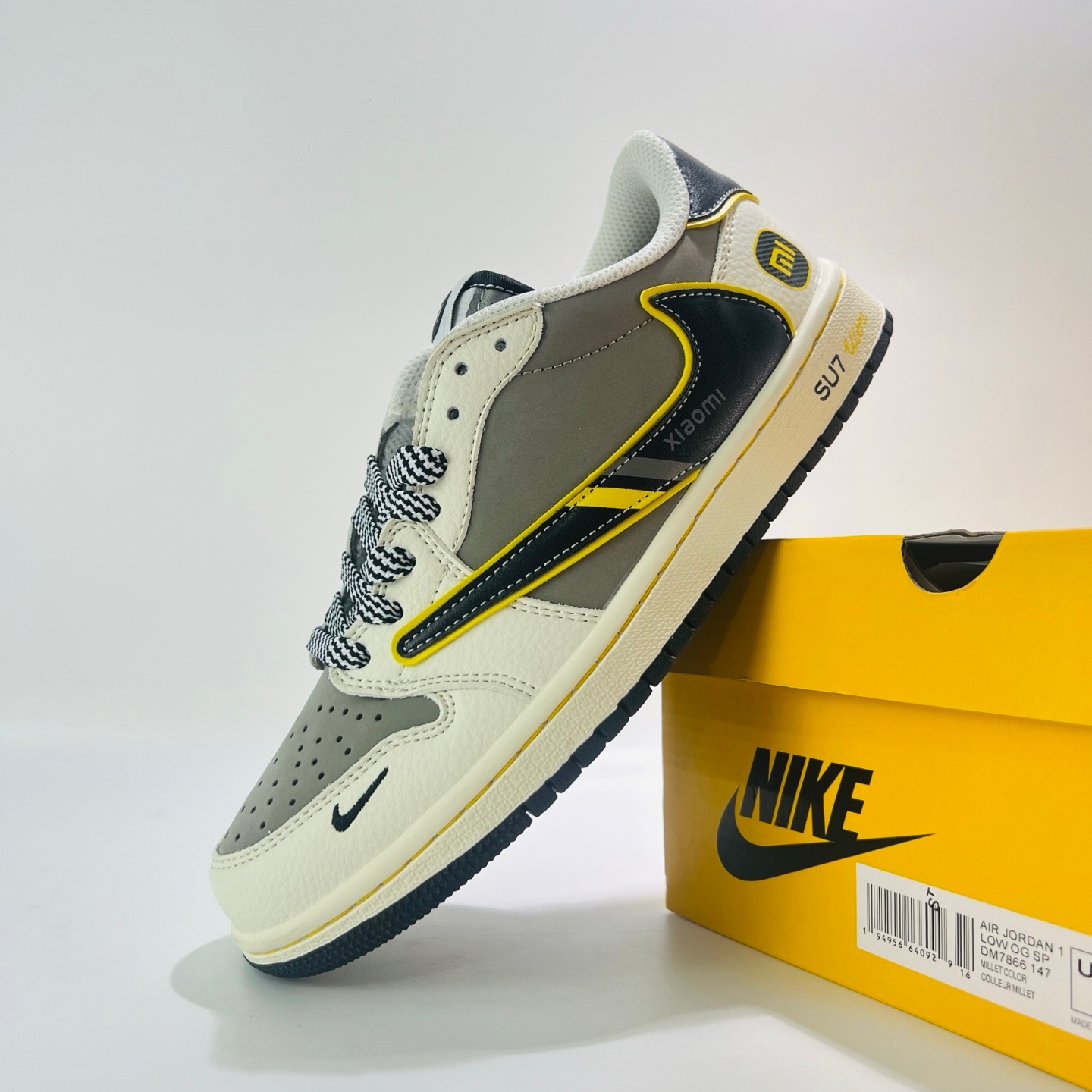 Yupoo Shoes: Travis Scott × AJ1 Low x Xiaomi Su7 - Grey/Black Custom 👟 image 6