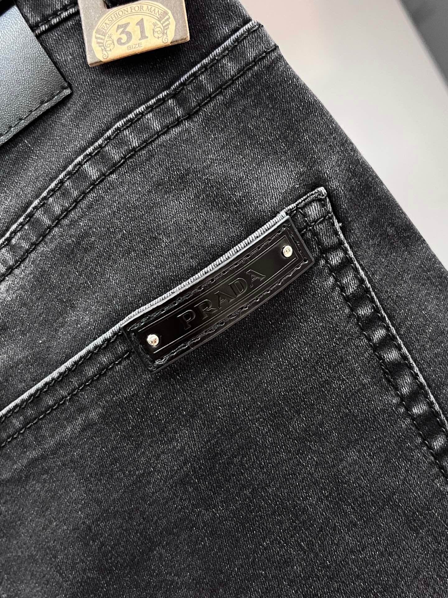 Yupoo Prada | 2025Ss Washed Jeans - Stretch & Premium Hardware 👖 image 8