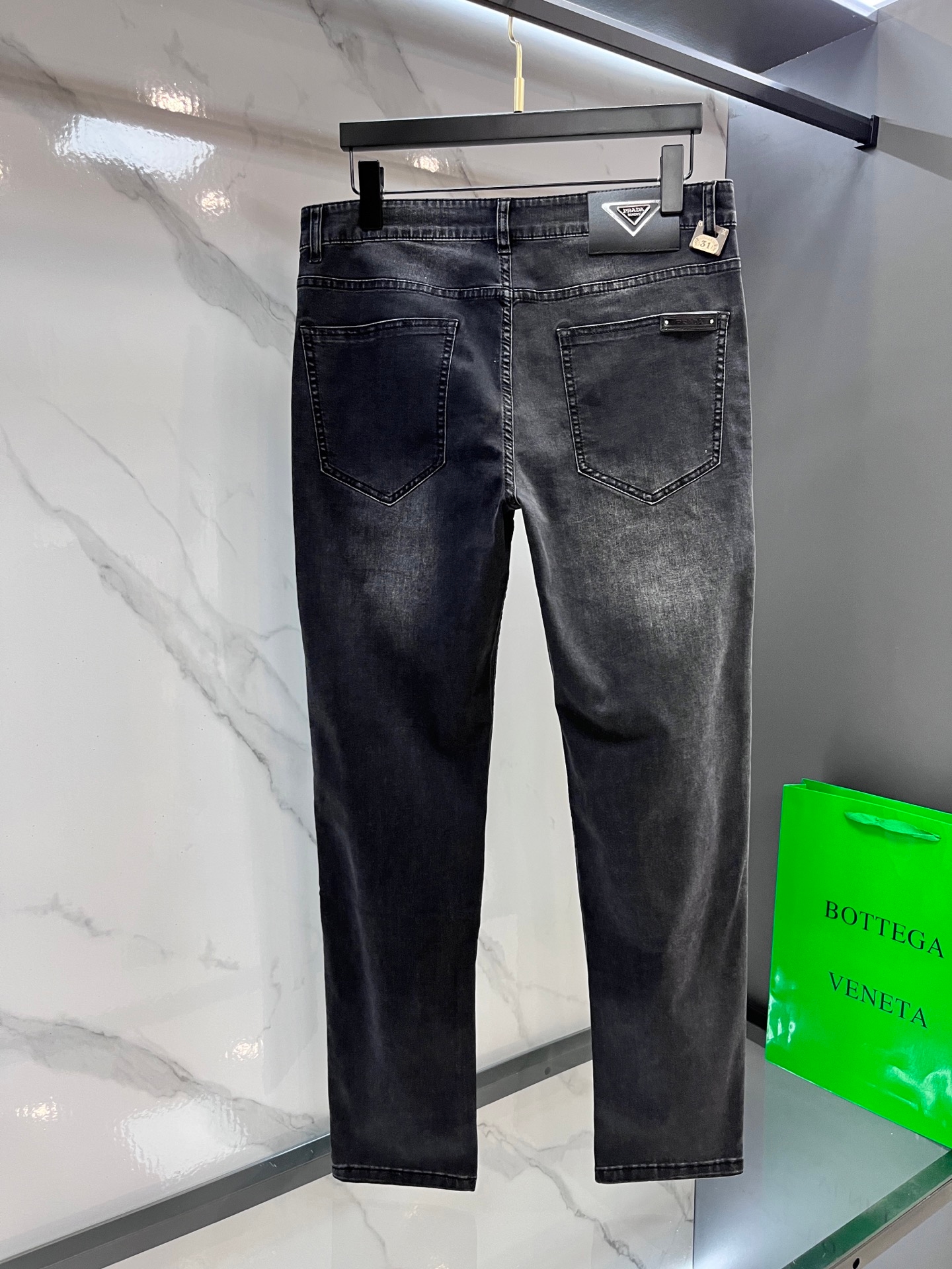 Yupoo Prada | 2025Ss Washed Jeans - Stretch & Premium Hardware 👖 image 3