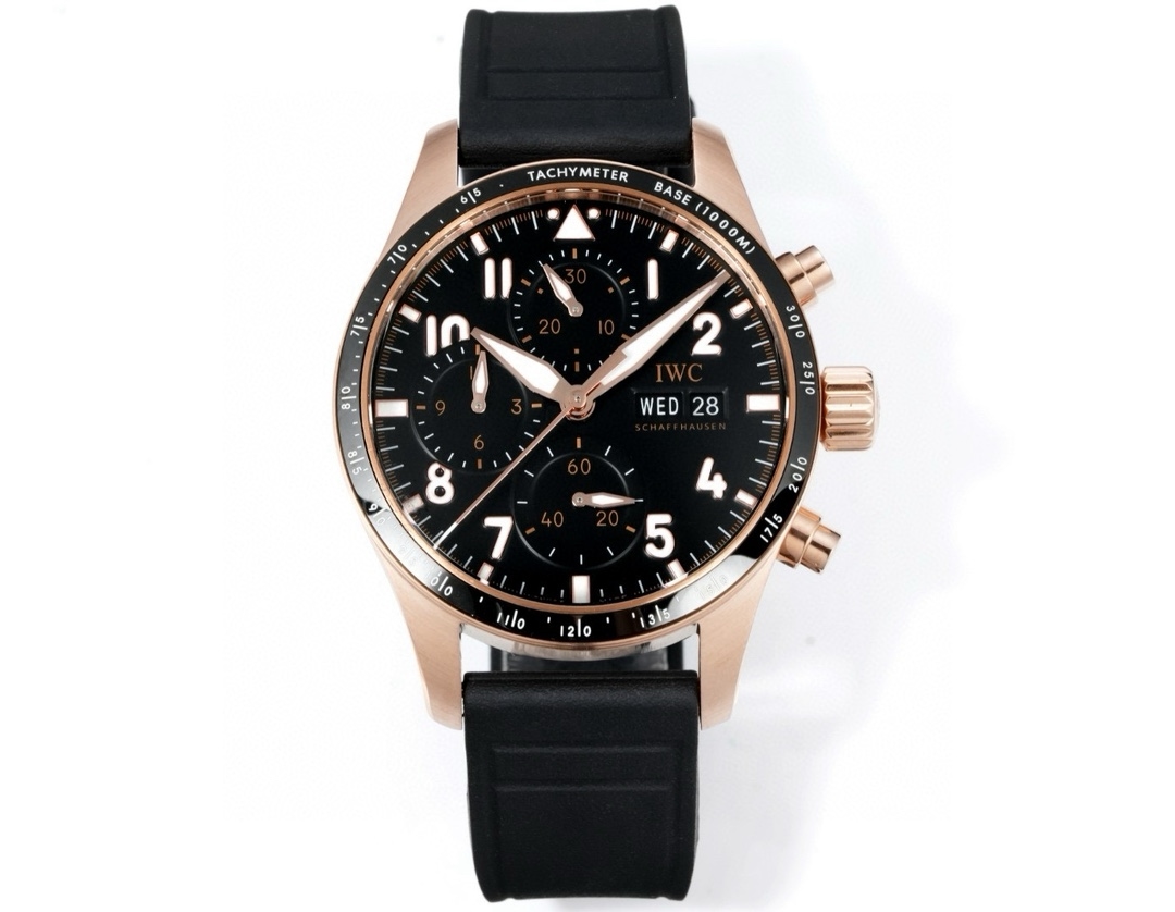 Iwc Pilot 41Mm Steel Watch Yupoo Watch Rose Gold image 1