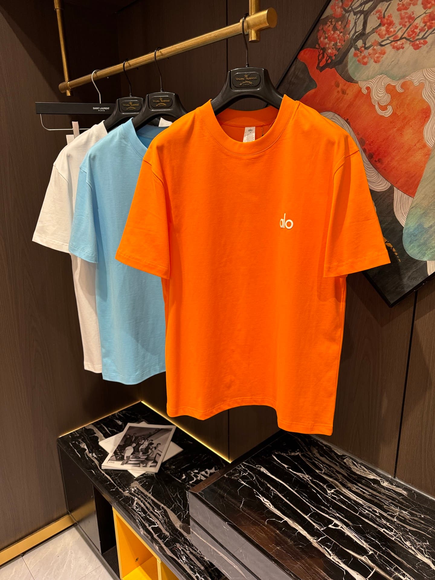 Alo short-sleeved Yupoo T-shirt fashion brand 25SS style orange | Rep Clothing image 1