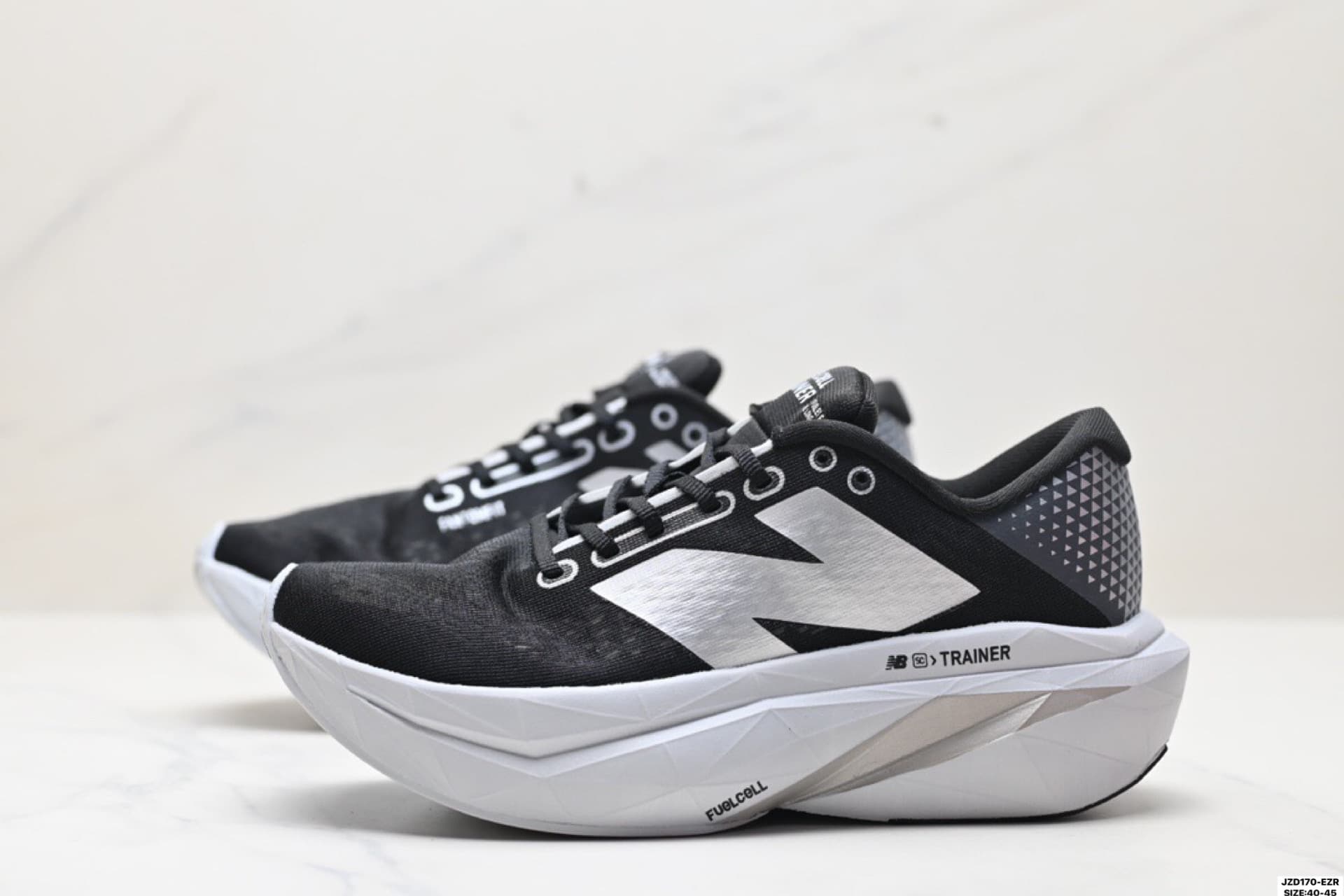 Black Upper & White Sole New Balance FuelCell Rep Shoes MFCXLK3 image 4