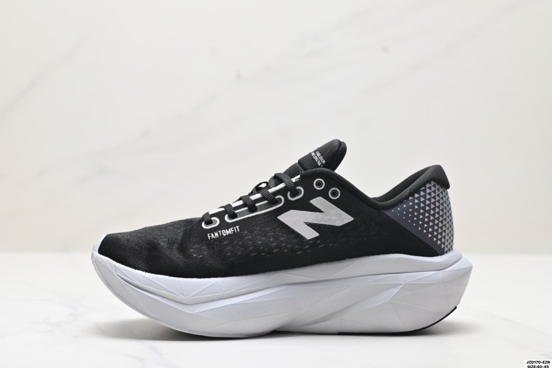Black Upper & White Sole New Balance FuelCell Rep Shoes MFCXLK3 image 3